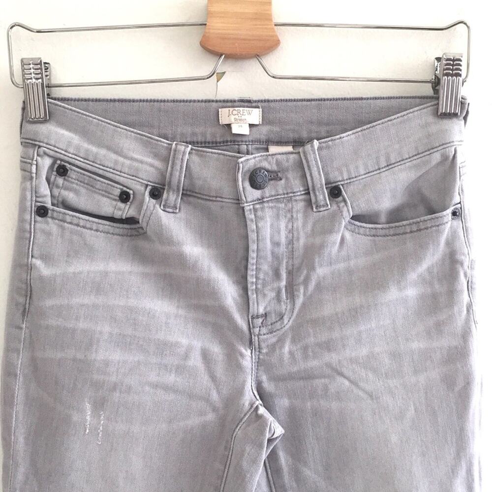 J. Crew women’s skinny jeans gray sz 26 distressed - Picture 8 of 8